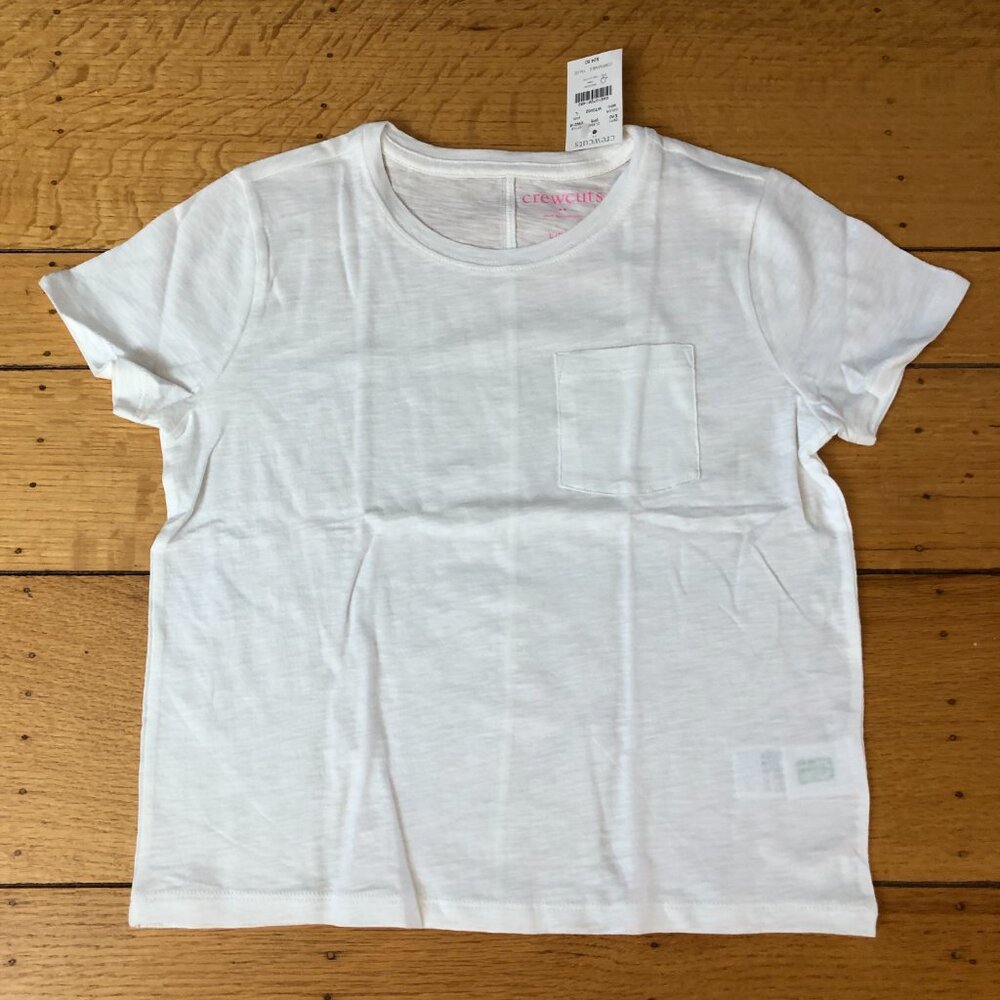 Crewcuts Girls 10-11 Short Sleeve Slub Pocket Tee